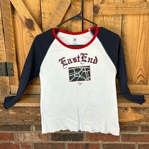 Women’s vintage Tommy Hilfiger 3/4 length sleeve shirt.